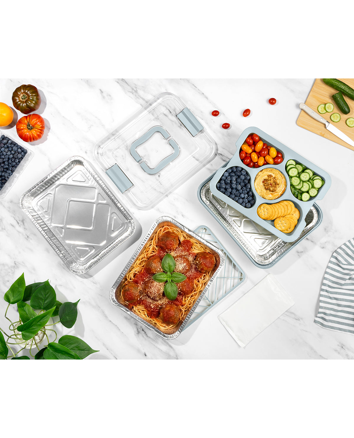 8 Piece Food Storage Serve Set Wavecrest