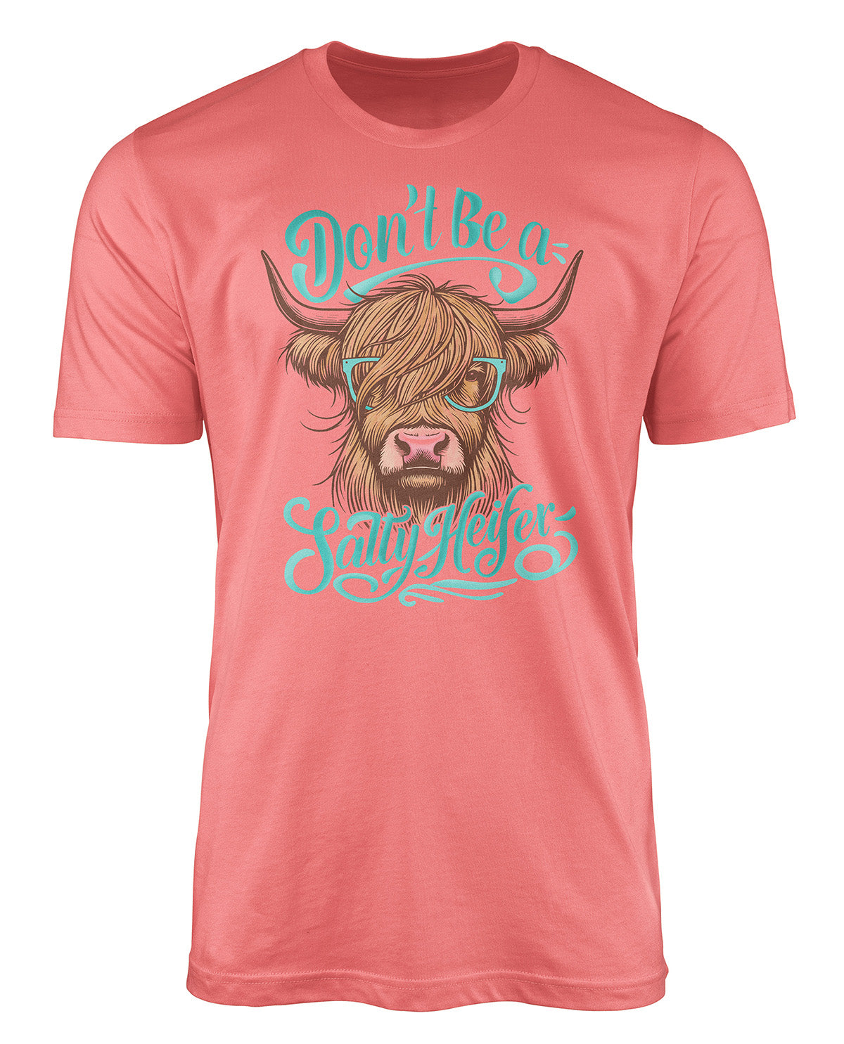 Southern Gal Salty Highland Heifer Short Sleeve Screen Tee