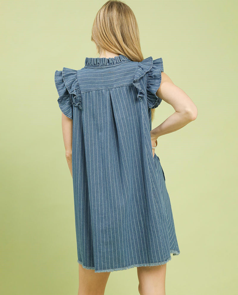 Umgeee Solid Denim Dress