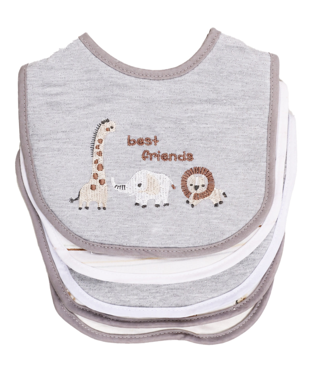 5 Pack bibs with animals best friend print
