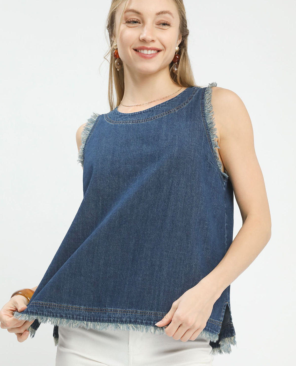 Umgee Solid Sleeveless Top