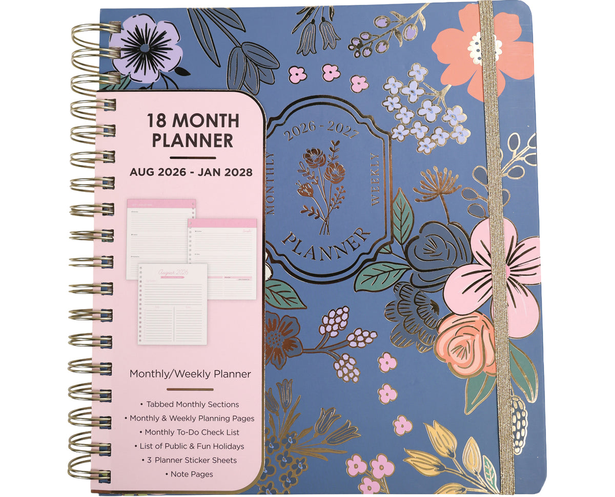 Garden Floral Chunky 18 Months Planner