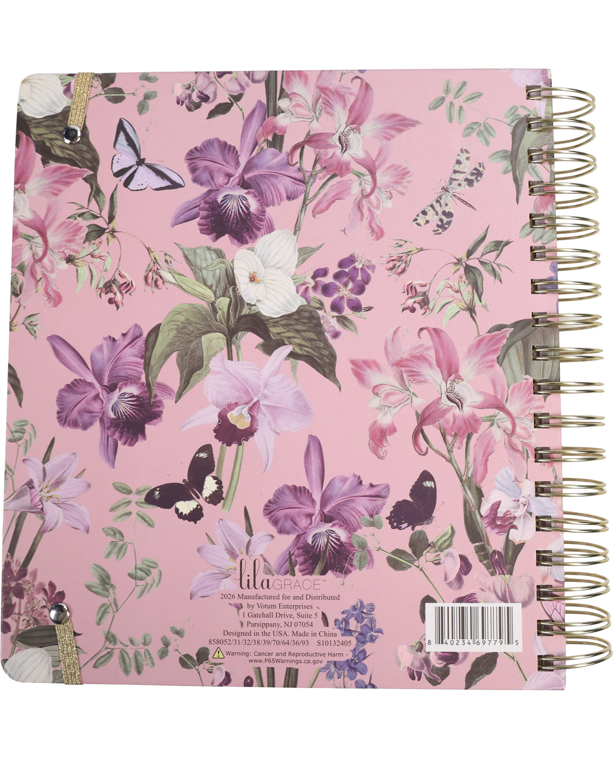 Mauve Floral Chunky 18 Month Planner