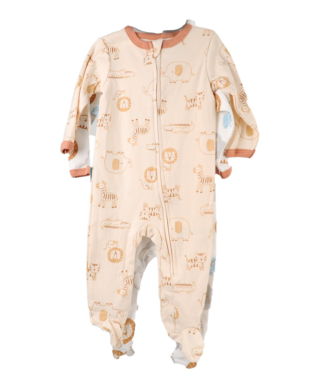 Baby Views 2 Pack Footed Safari Coveralls