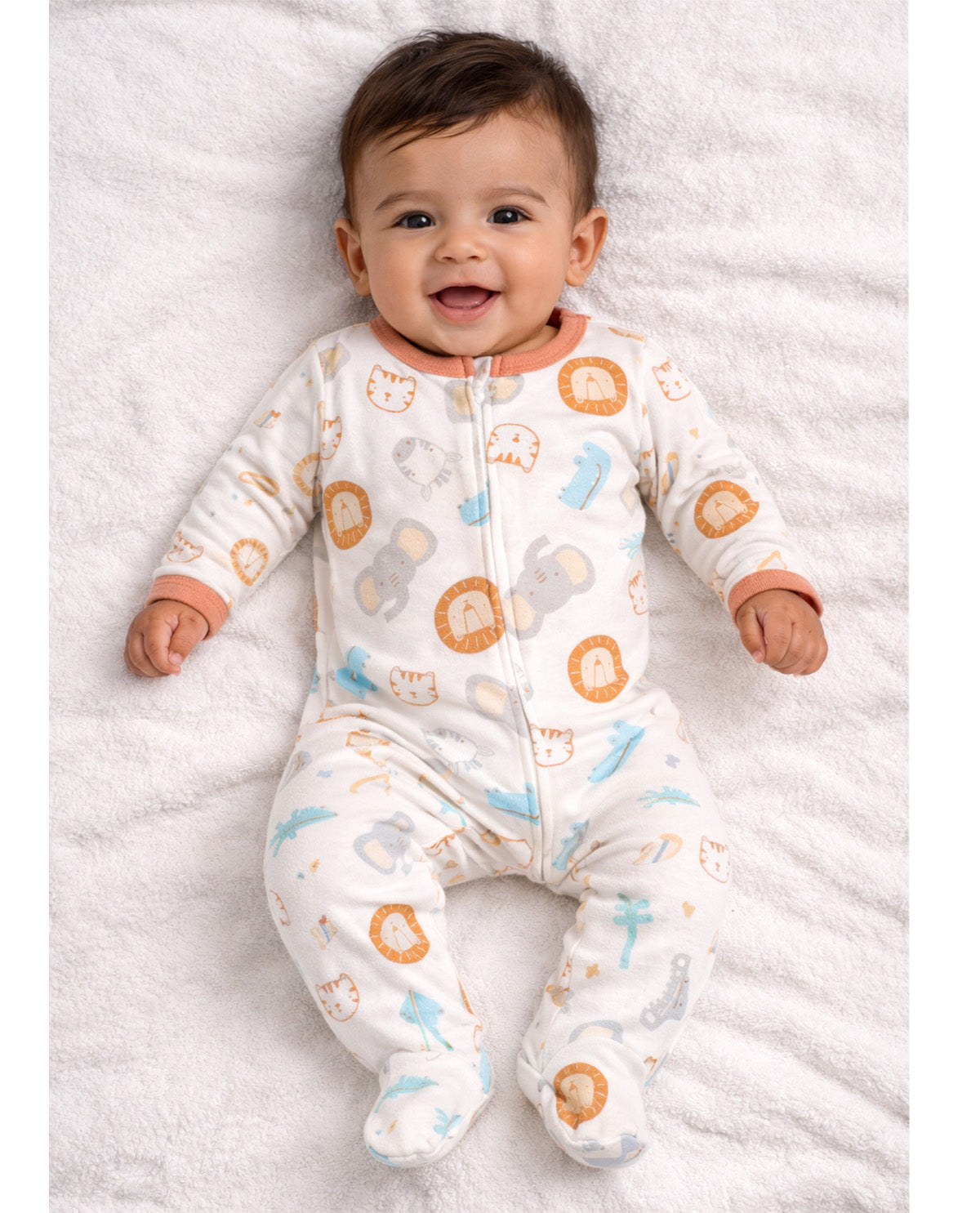 Baby Views 2 Pack Footed Safari Coveralls