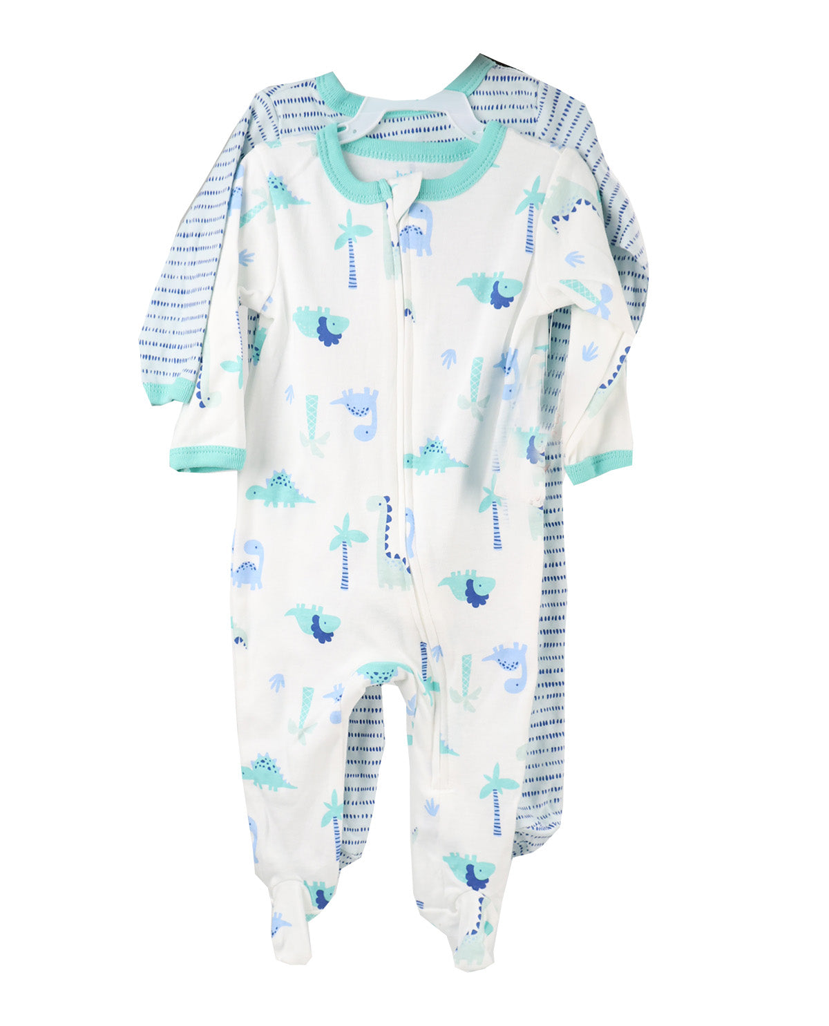 Baby Views 2 Pack Footed Dinosaur Coveralls