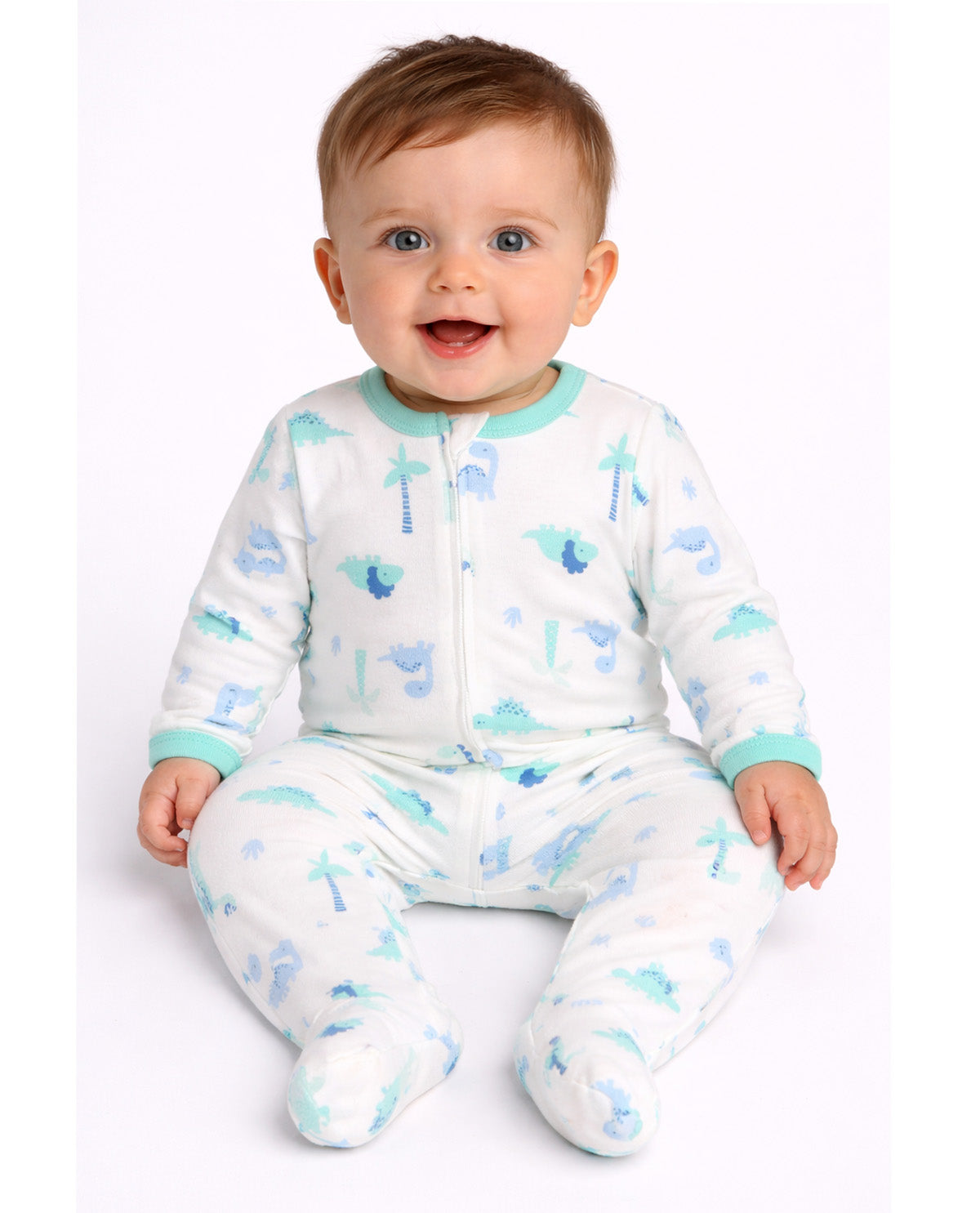 Baby Views 2 Pack Footed Dinosaur Coveralls