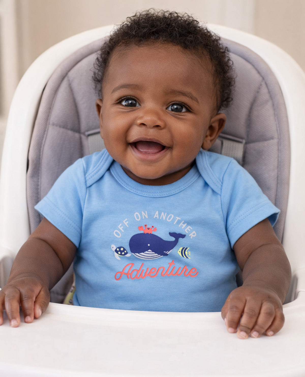 Baby Views 3 Pack Bodysuits - Blue Sea Life