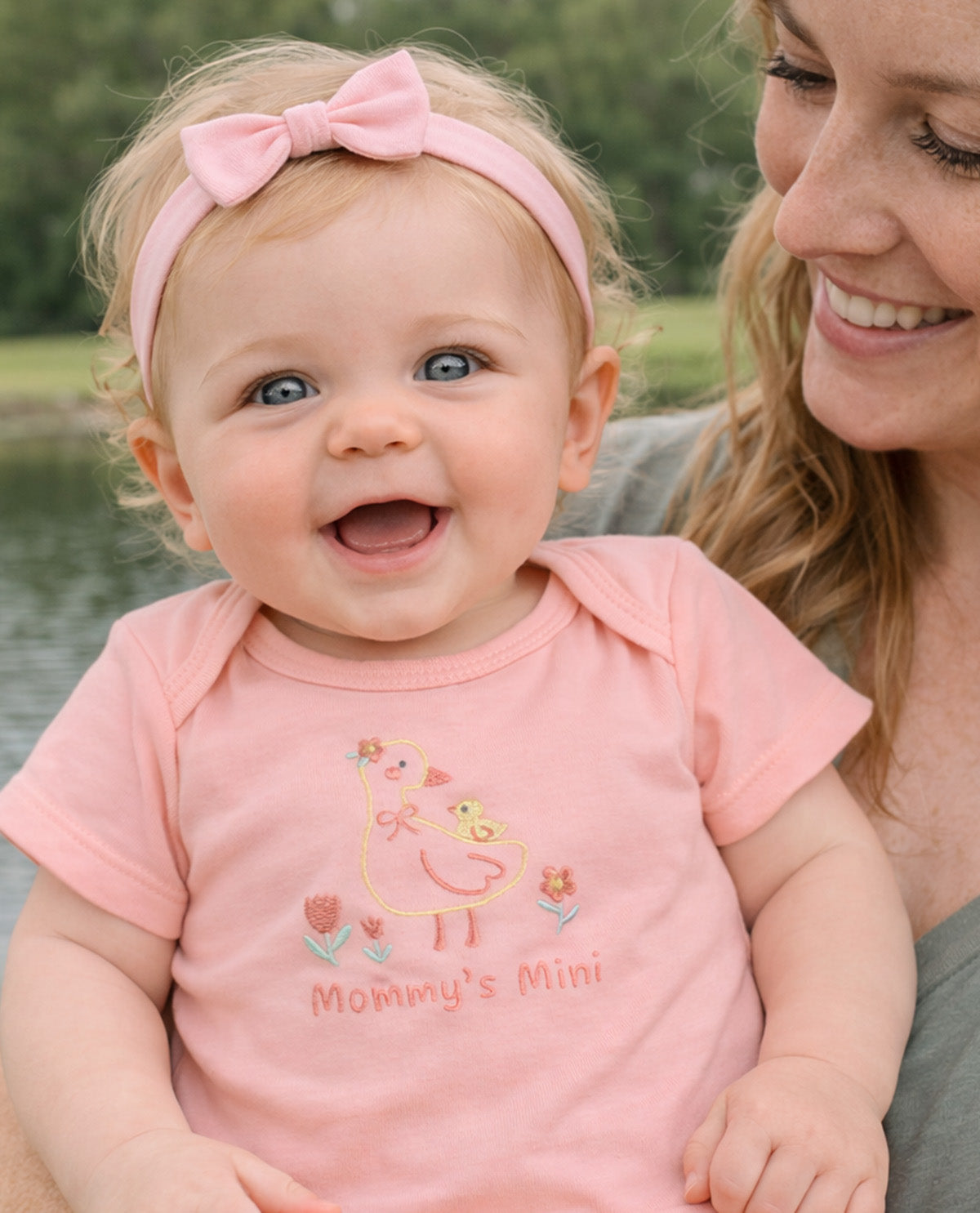 Baby Views 3 Pack Bodysuits - Coral Duckling