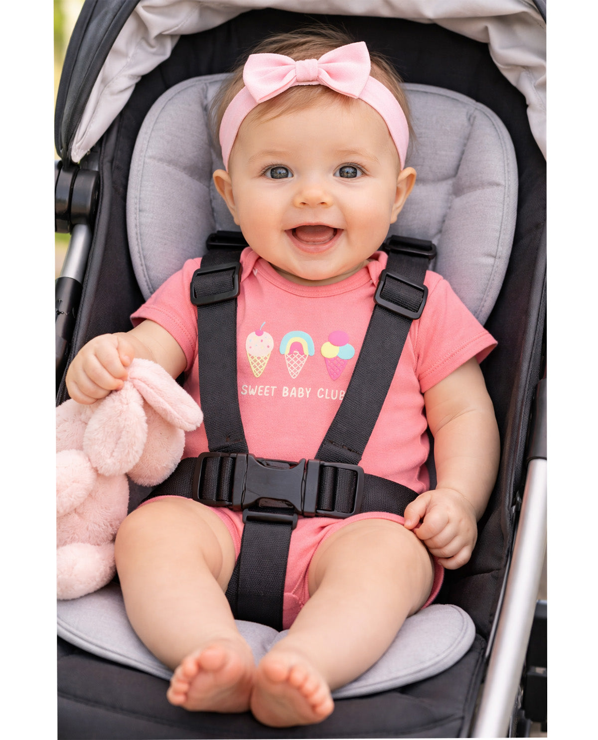 Baby Views 3 Pack Bodysuits - Coral Sweets