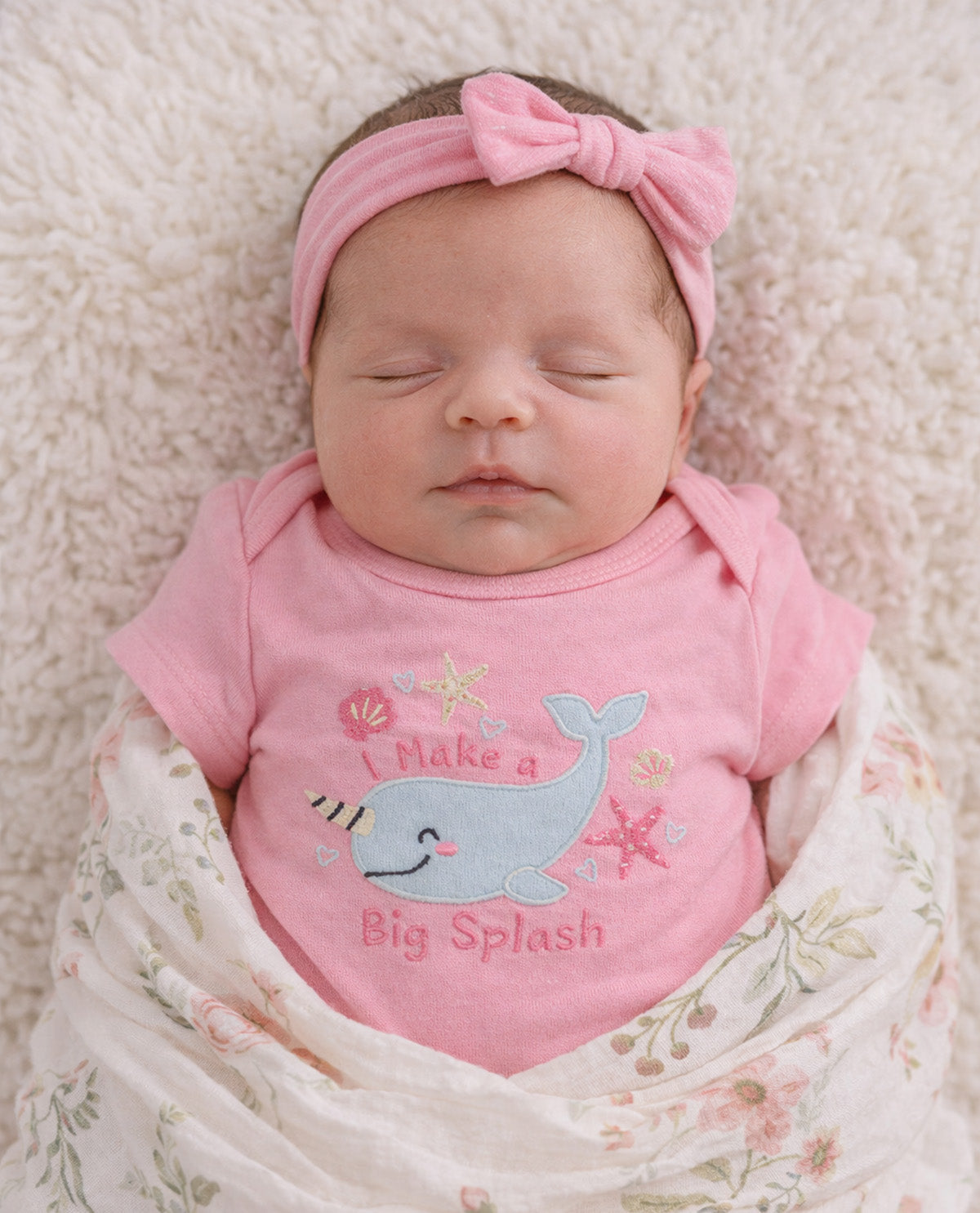 Baby Views 3 Pack Bodysuits - Pink Sea Life