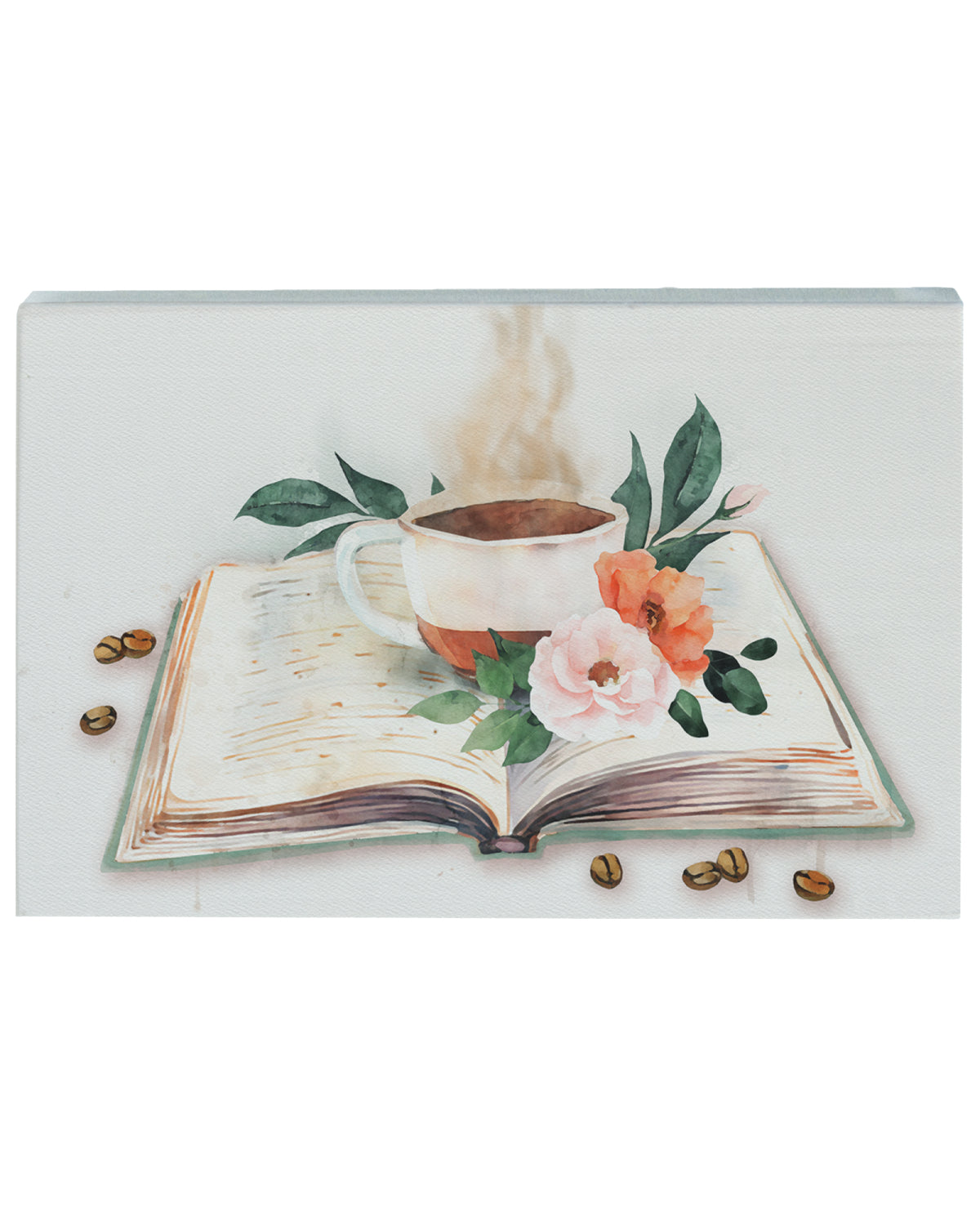 Open Book Coffee Art Decor