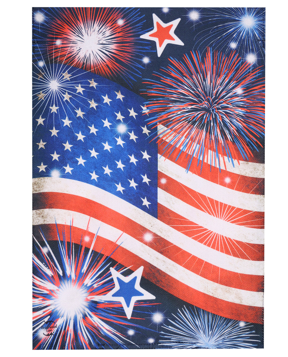 Briarwood Lane USA Fireworks Garden Flag