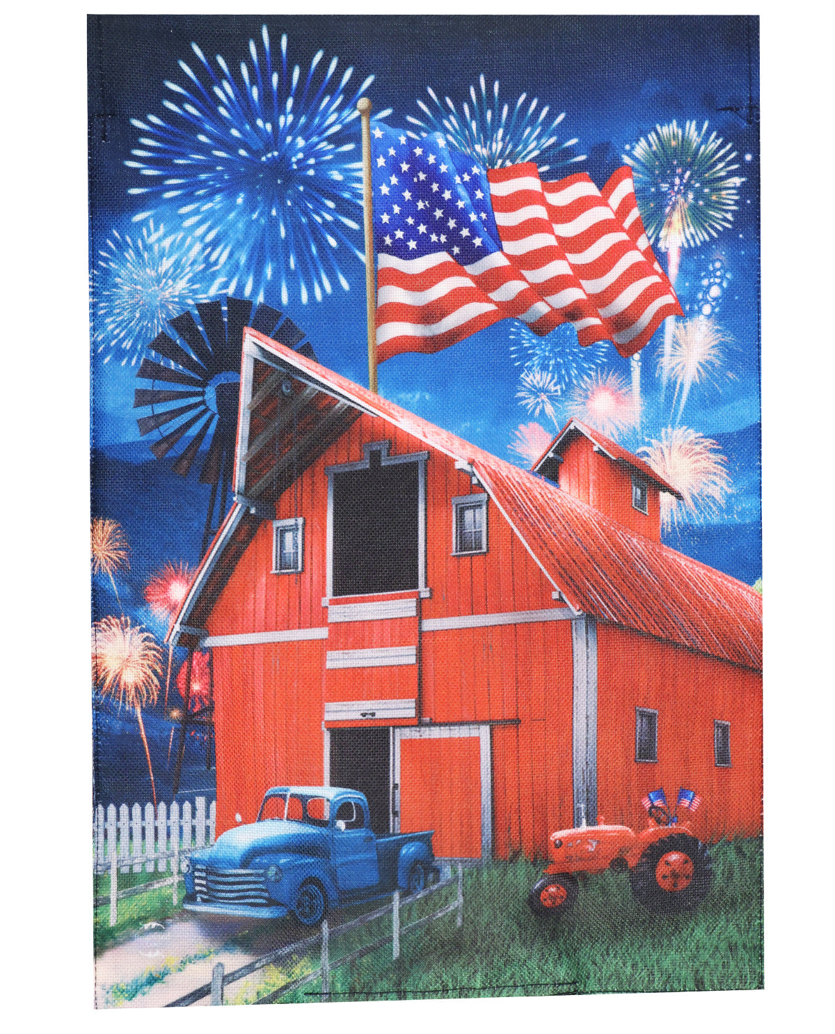 Briarwood Lane Farmhouse Fireworks Garden Flag