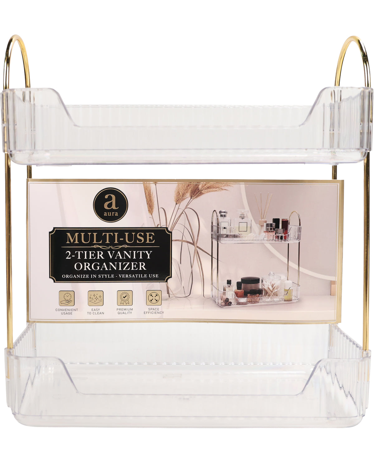 2 Tier Rectangle Shelf Clear