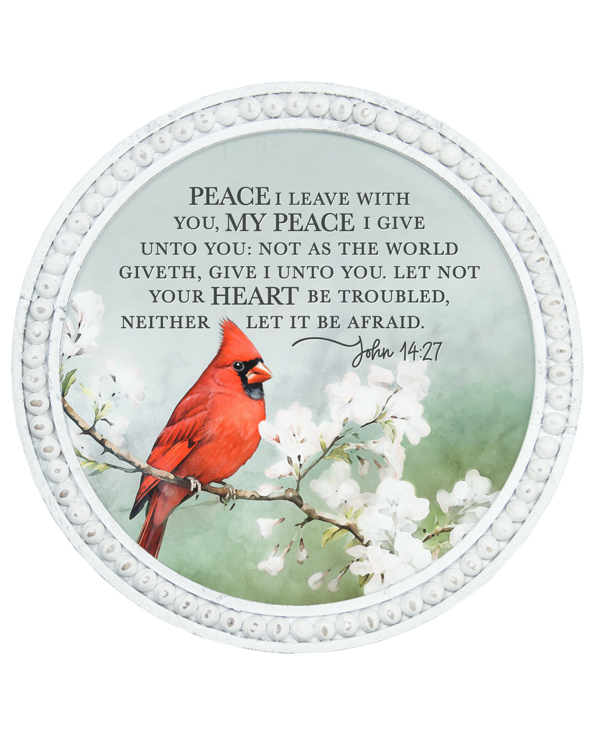 John 14:27 Cardinal Wall Sign