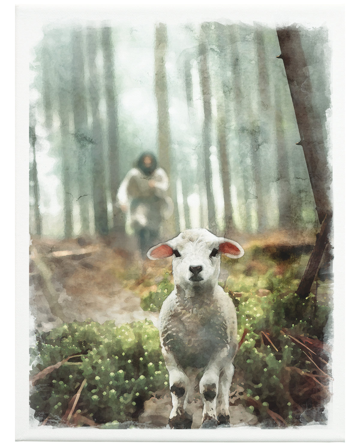 Jesus Rescuing Lamb 13x17 Wall Art