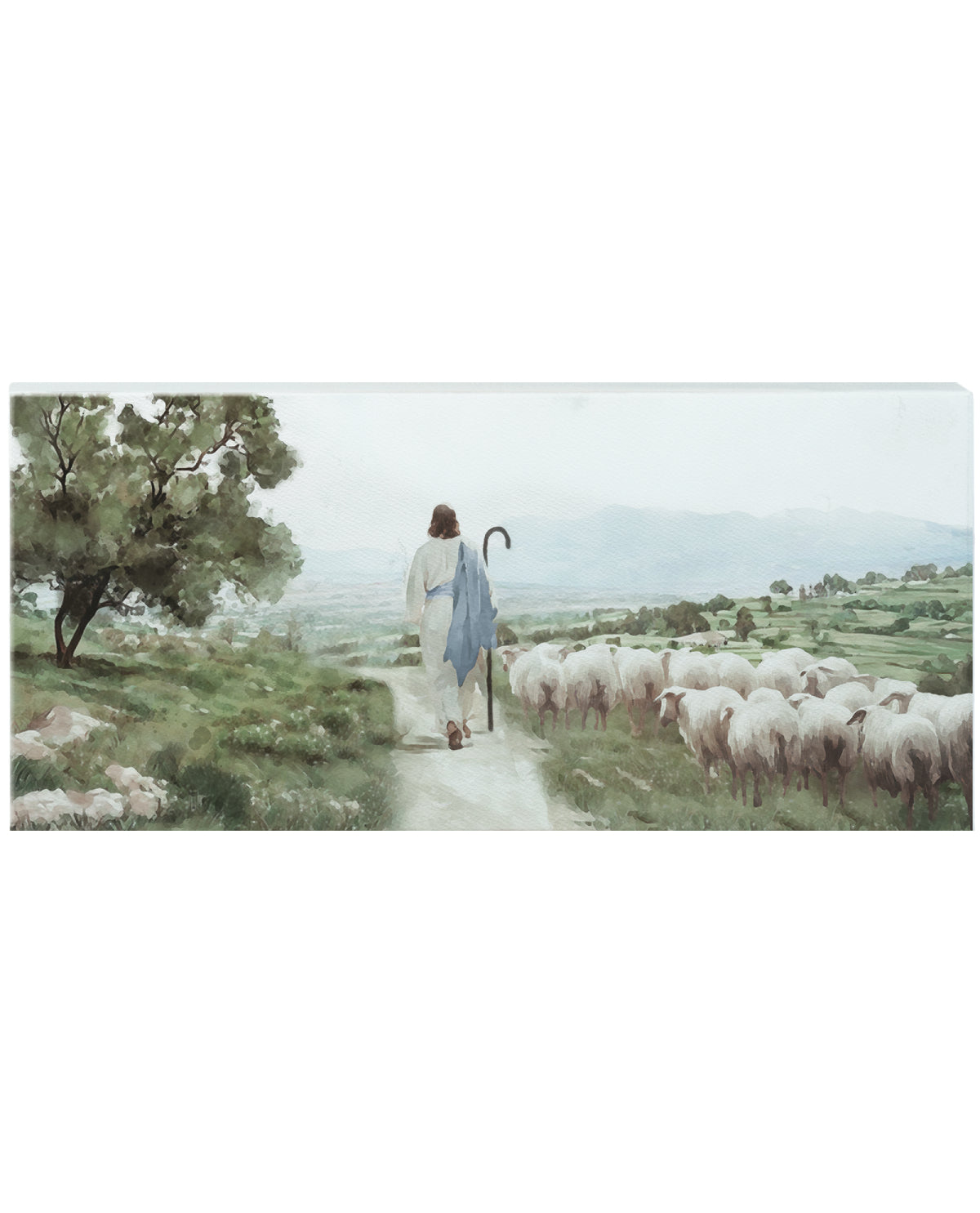 Jesus Shepherding Flock Wall Art