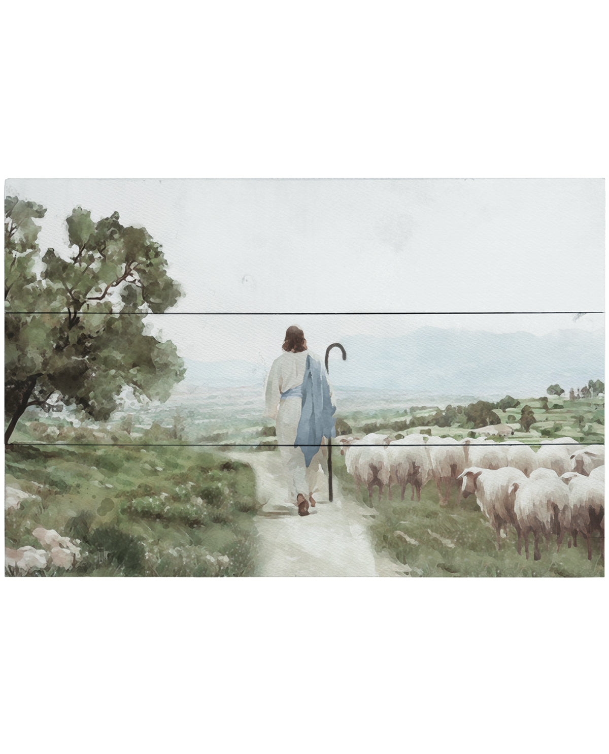 Jesus Shepherding Flock Wall Art