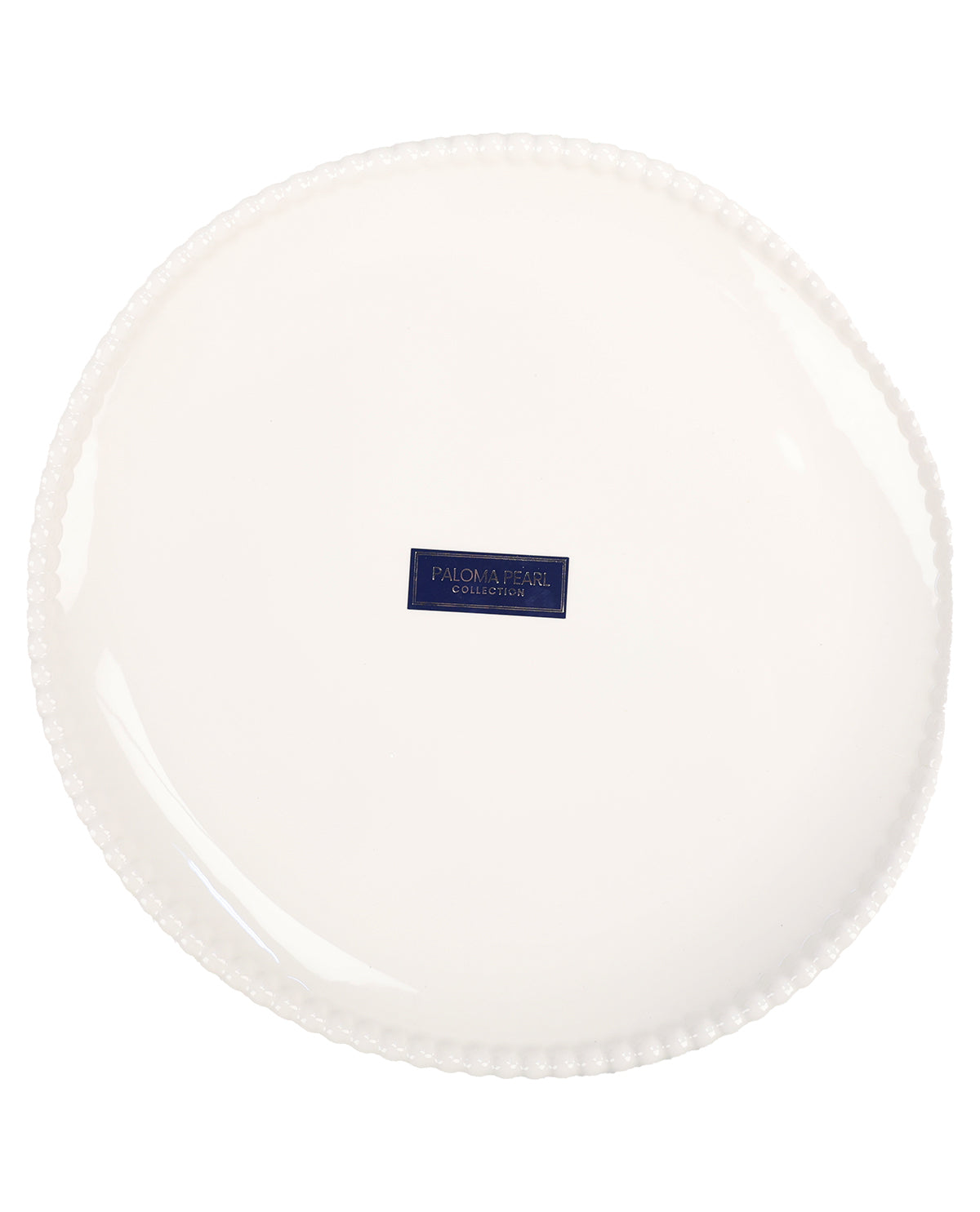 White Beaded Dinner Plate