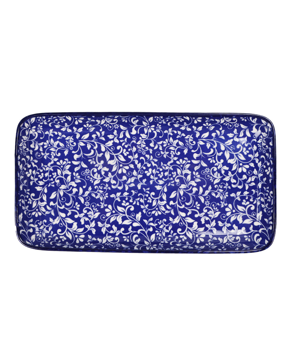 Rectangular Tray Blue/White