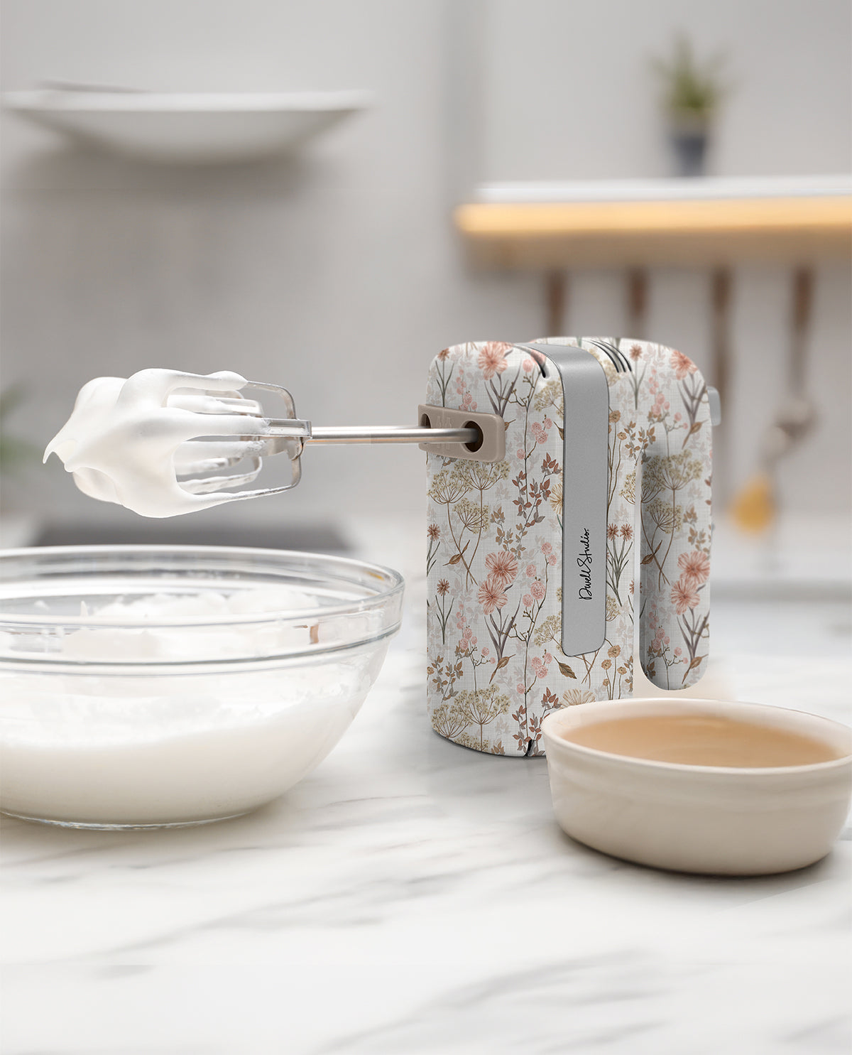 Dwell Printed Hand Mixer Neutral Floral