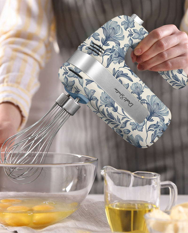 Dwell Printed Hand Mixer Blue