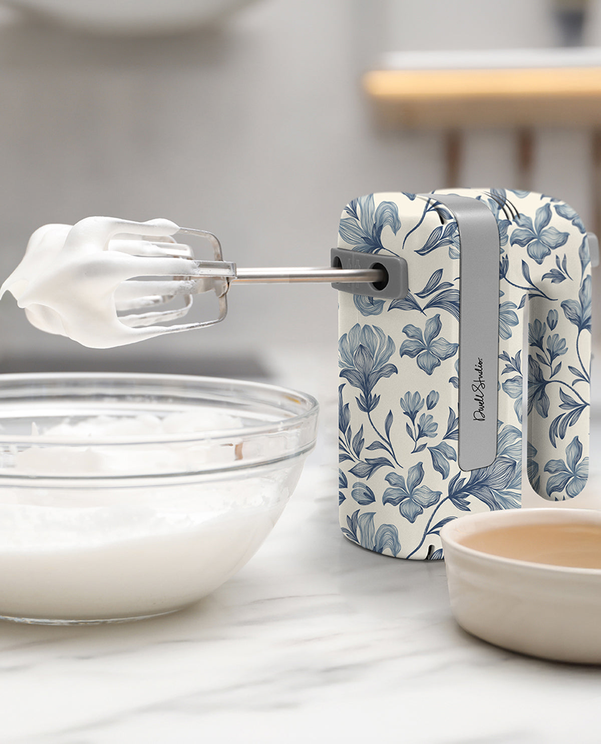 Dwell Printed Hand Mixer Blue