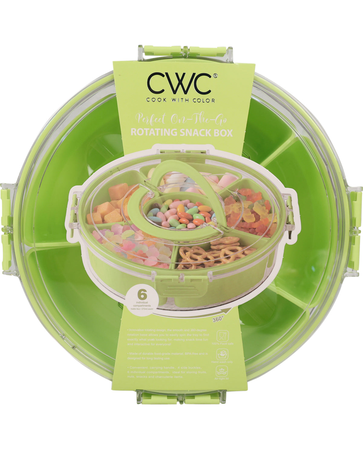 Green Round Snackle Box