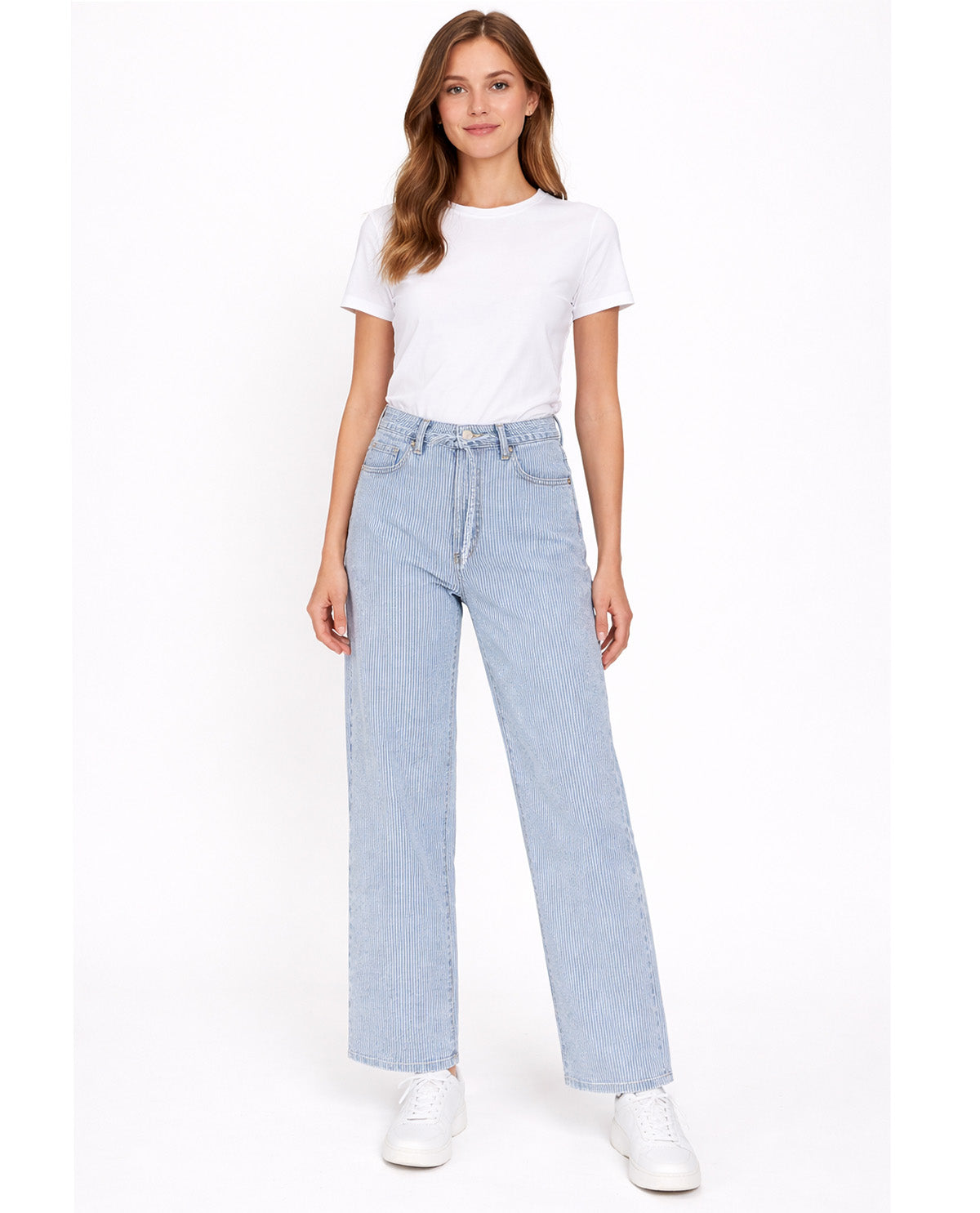 D Jeans Wide Leg Cord Tie Belt Pant Lt Stone
