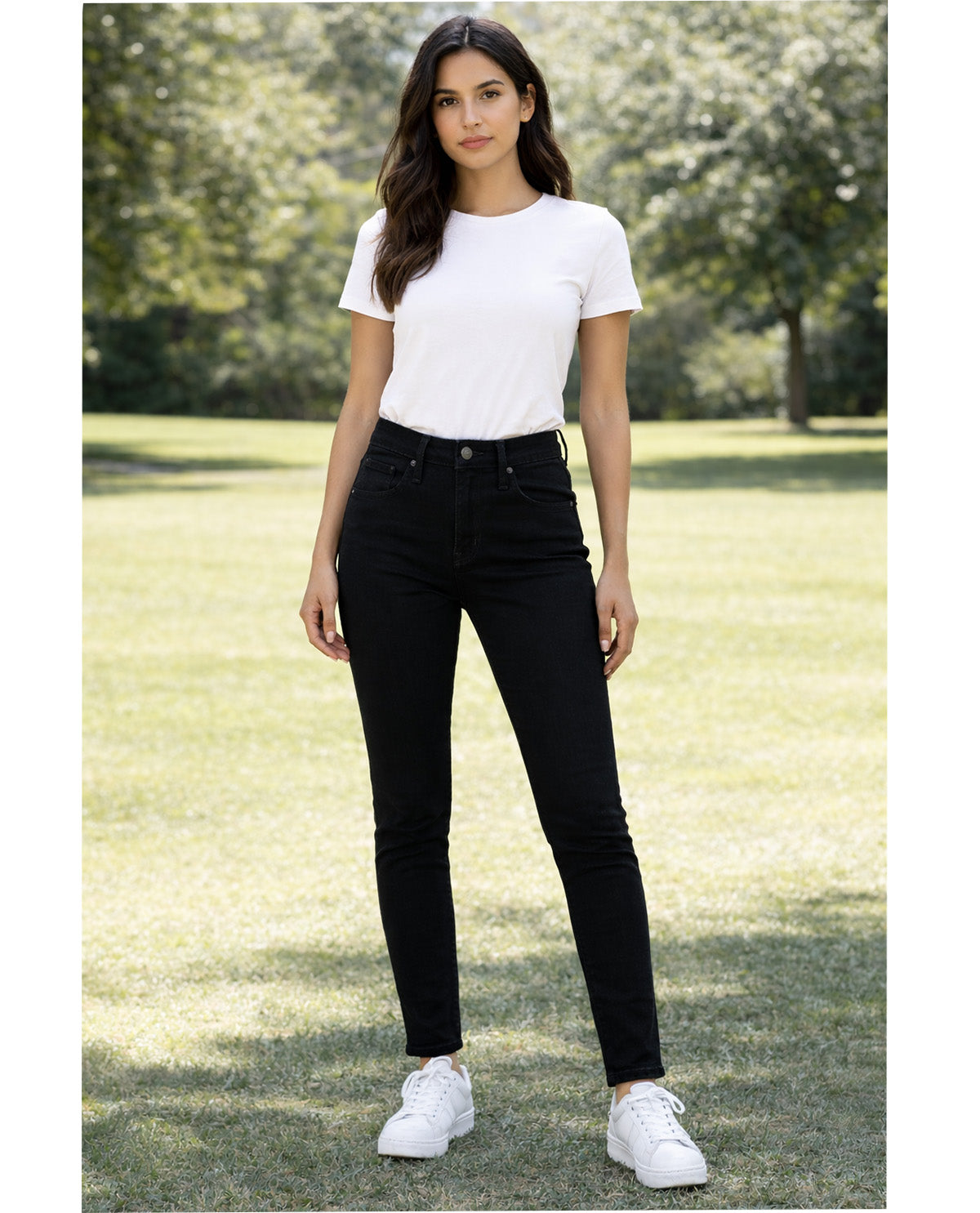 D Jeans 2 Button Ankle Jean Black