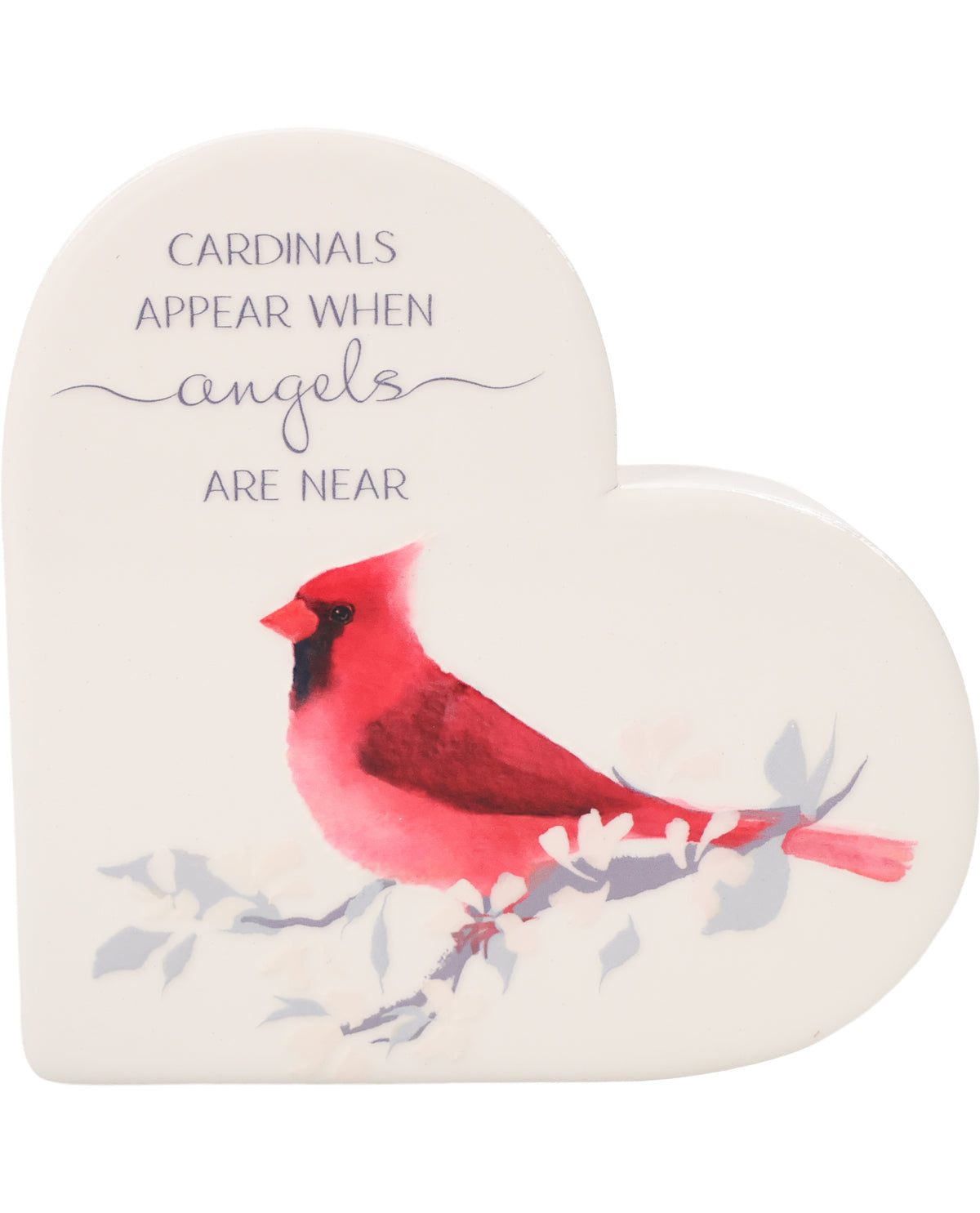 Cardinal Appear Heart Plaque