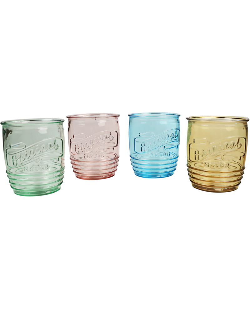 Set Of 4 Asst Color 13oz Cups