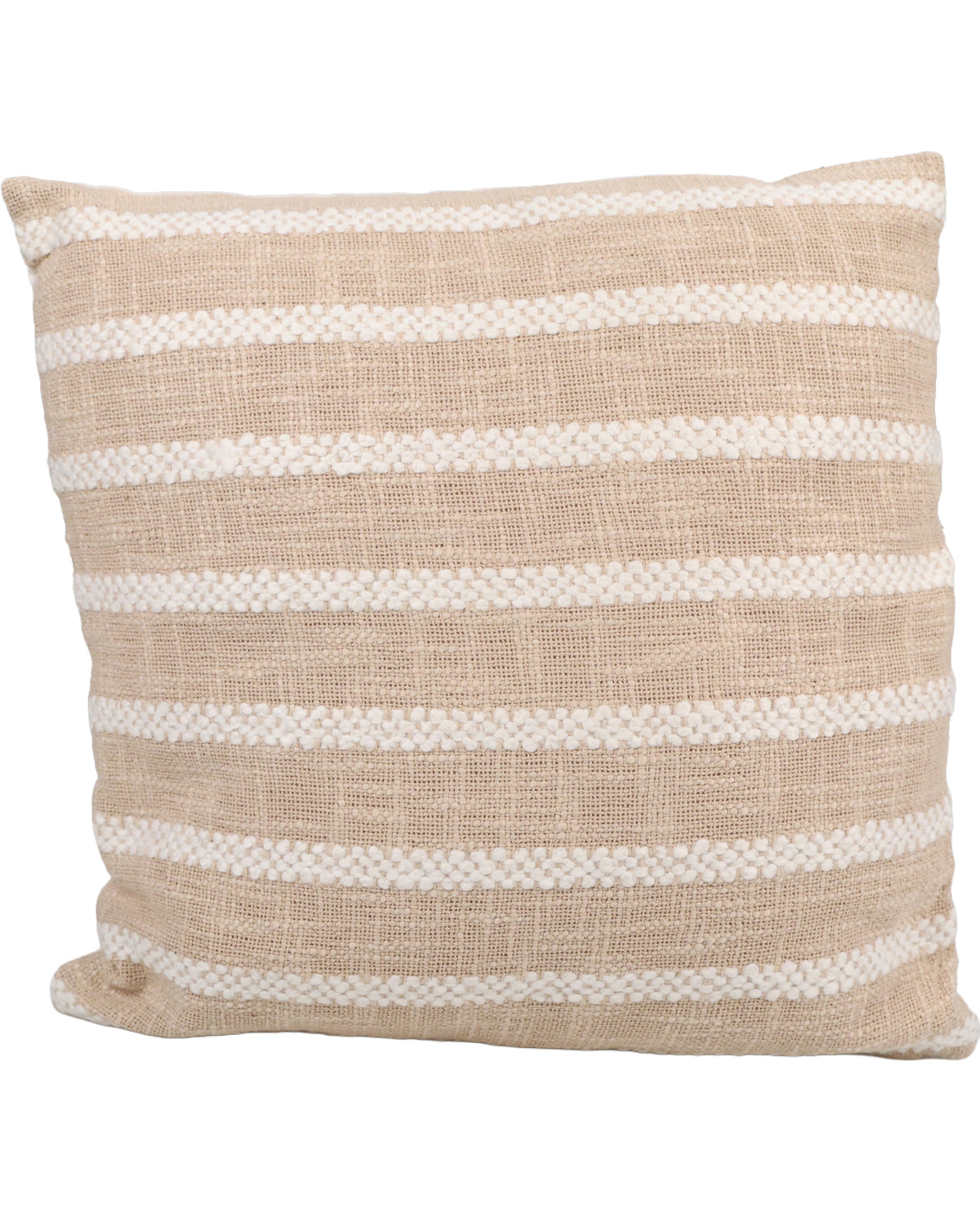 Demdaco Beige Stripe Pillow