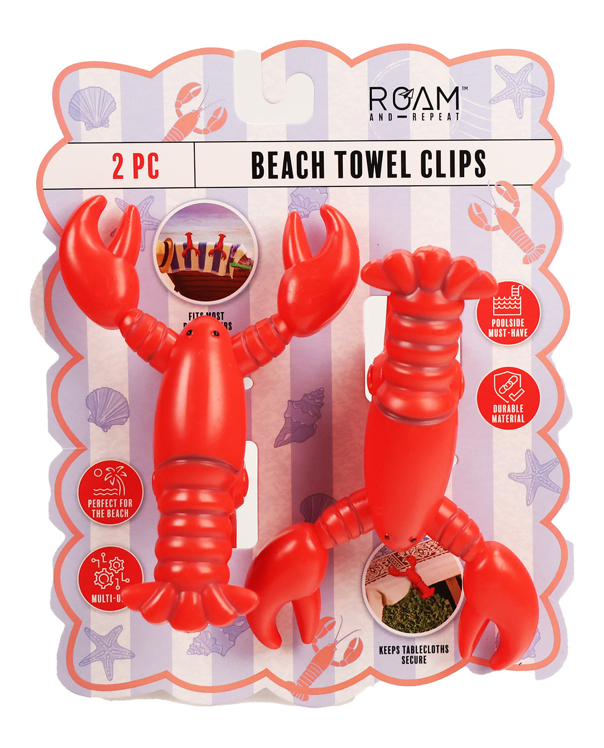 Lobster Beach Towel Clips