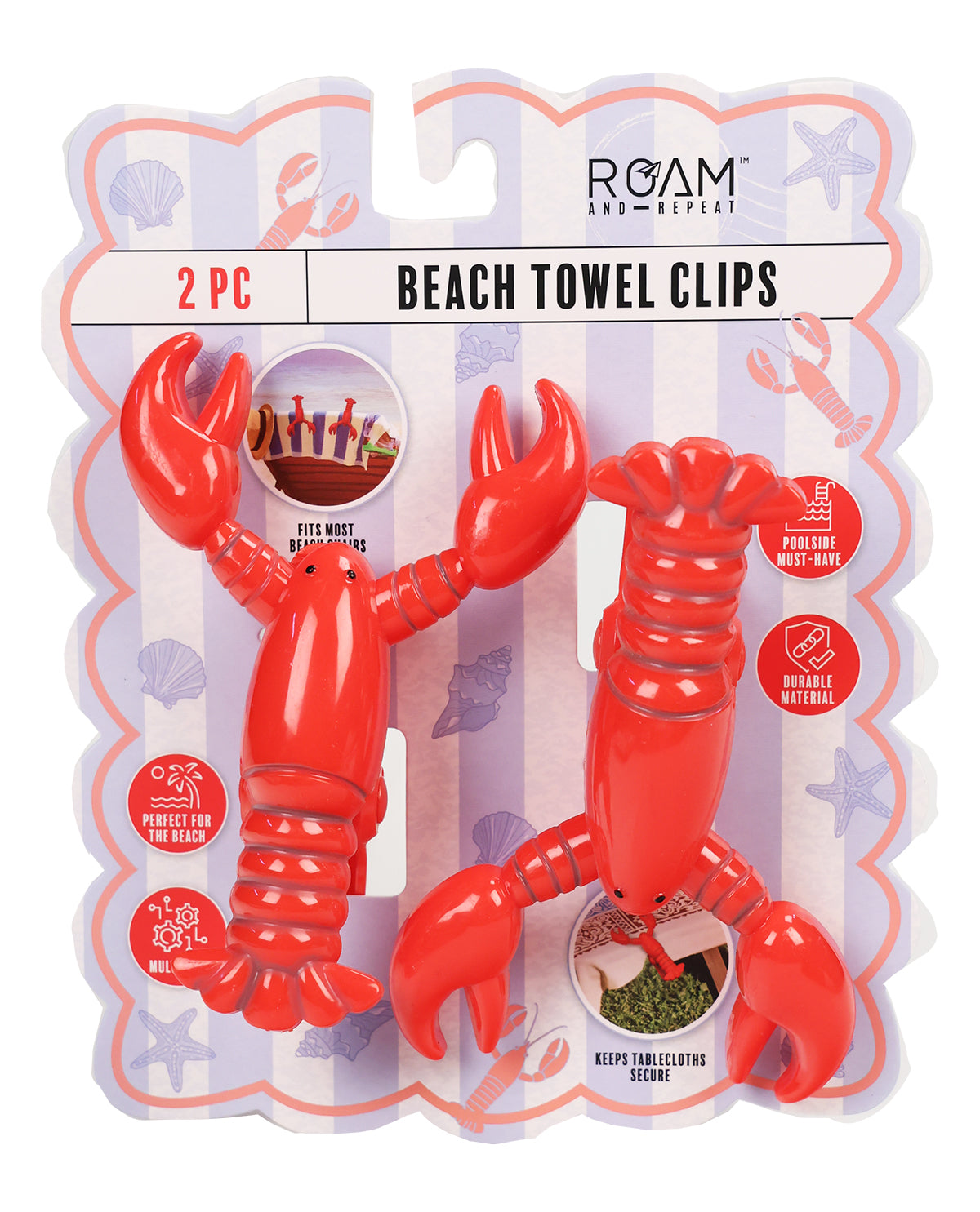 Lobster Beach Towel Clips