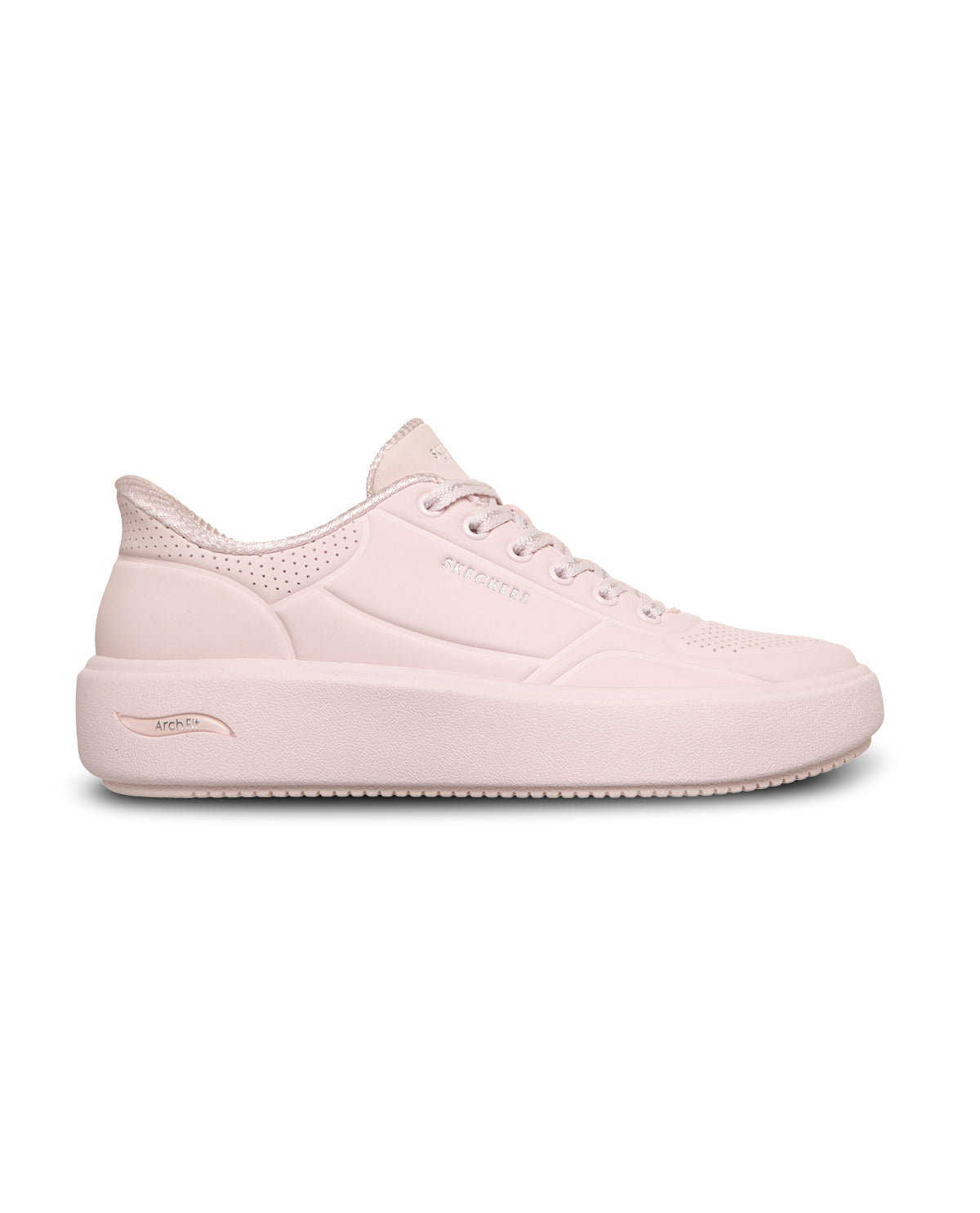 Pink sneaker on a white background