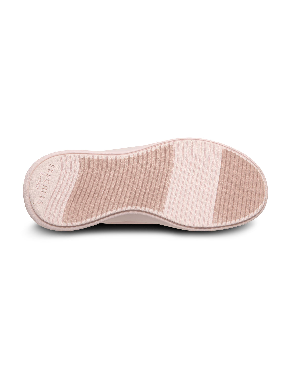 Pink shoe sole on a white background