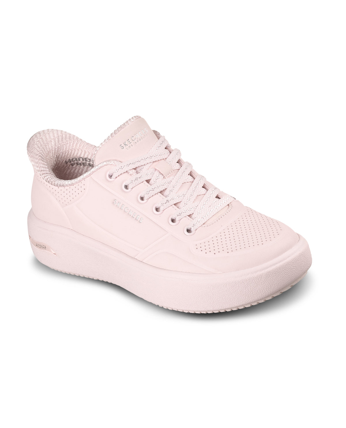 Pink sneaker on a white background
