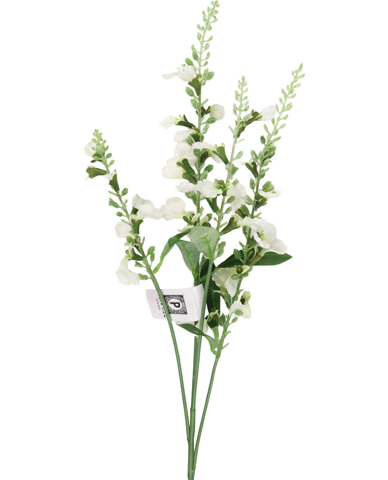 White Salvia Stem Faux Flower