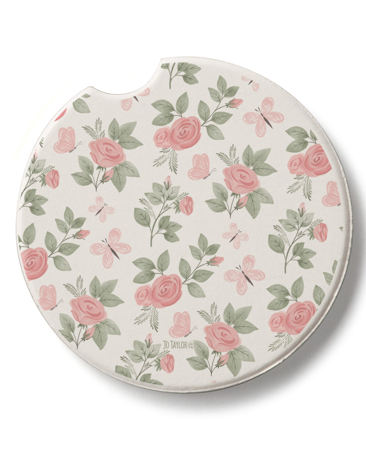 Pretty Pink Roses Car Coaster