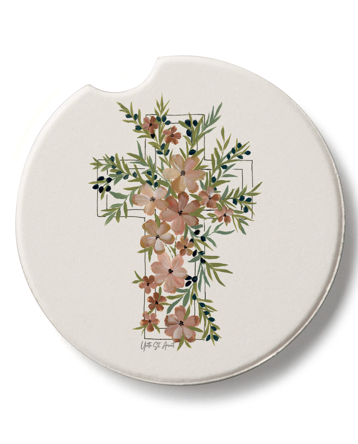 Floral Faith Car Coaster