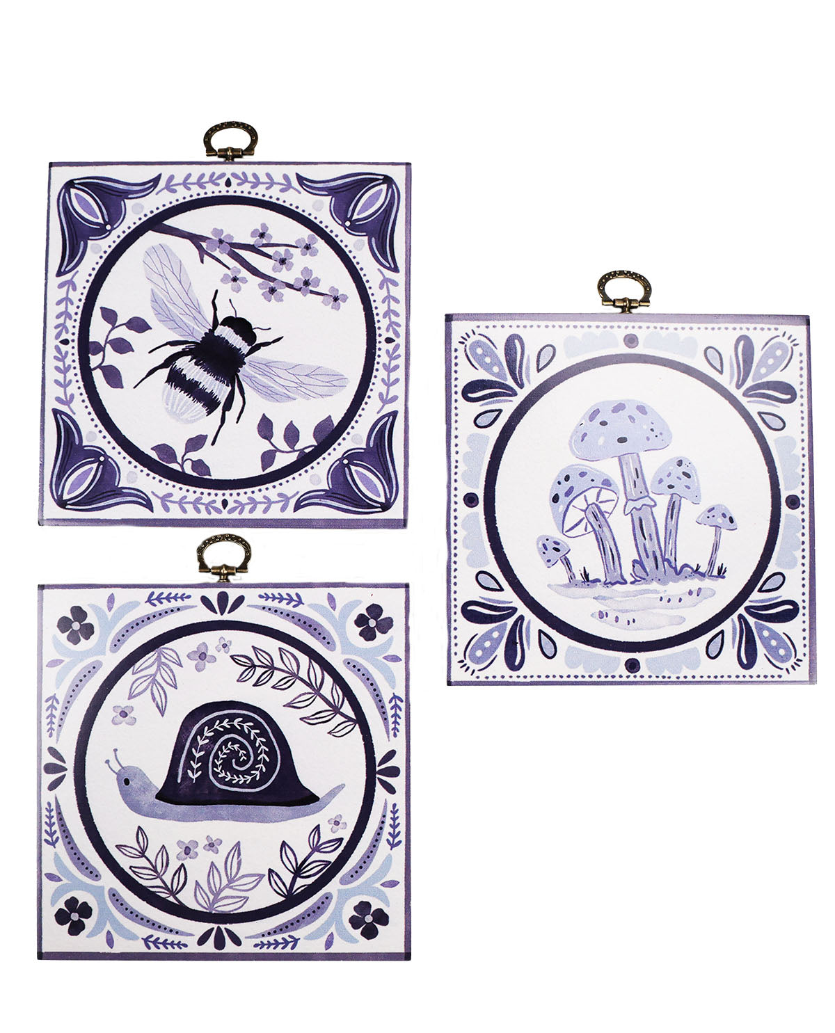 Blue Tile Hanging Decor
