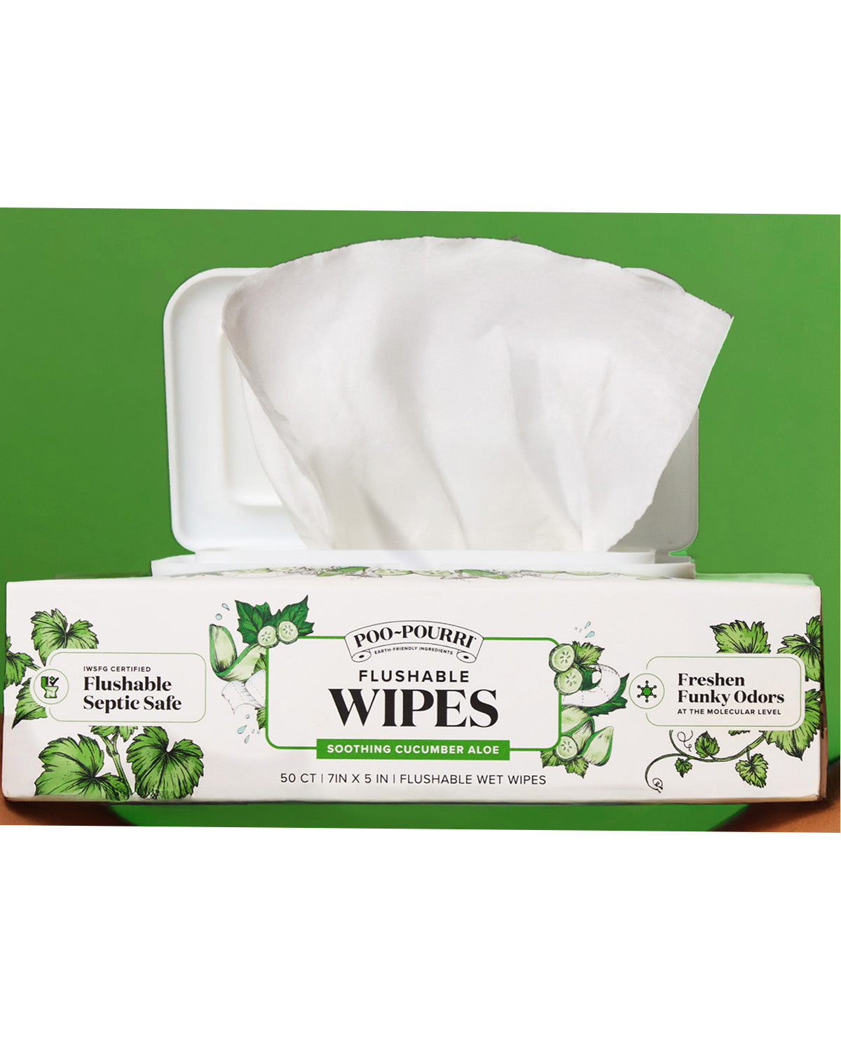 Poo Pourri 50 Count Cucumber Aloe Wipes