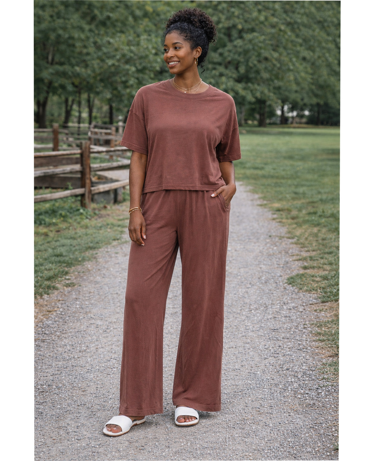 RBX 2 Piece Modal Pant Set Cocoa