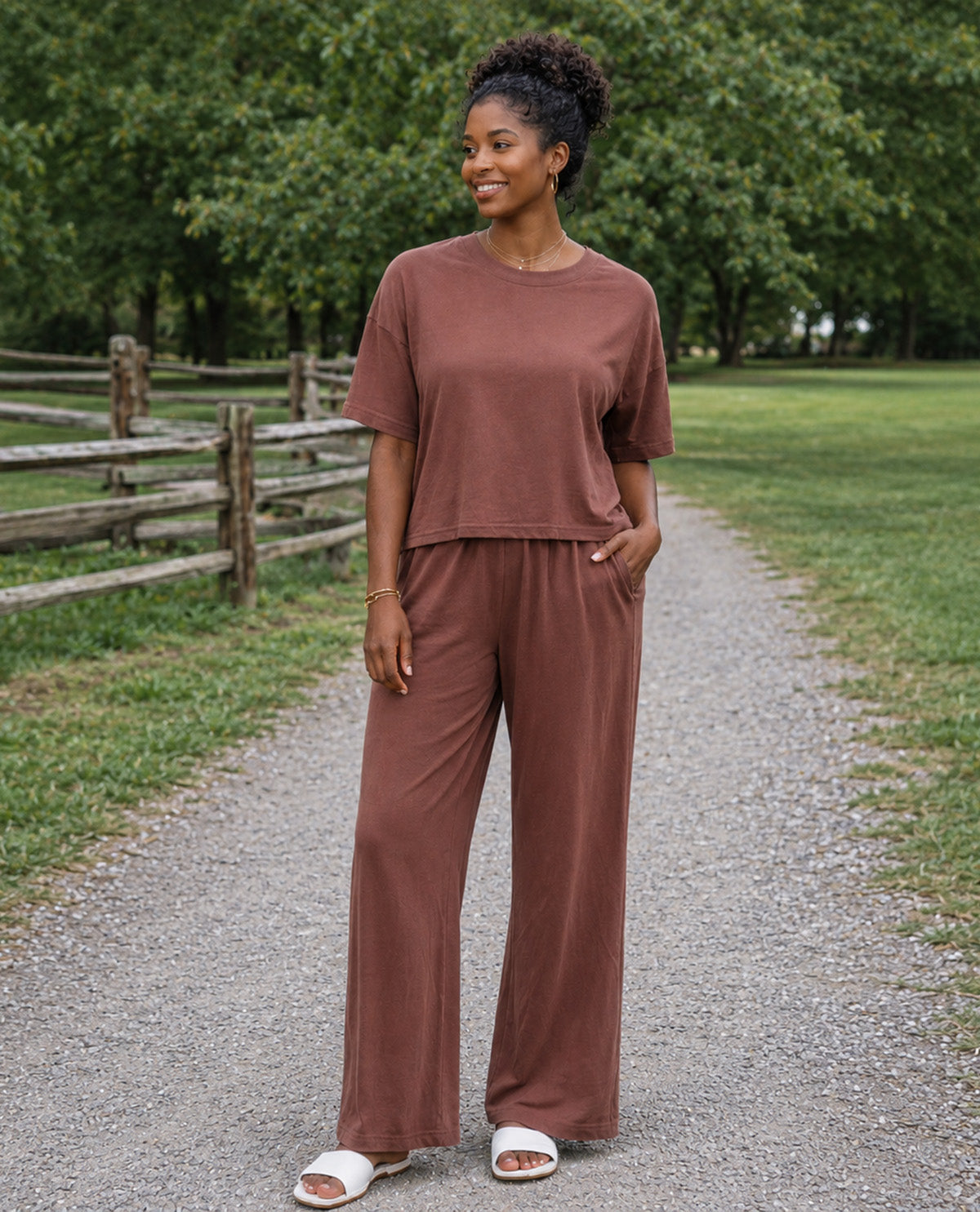 RBX 2 Piece Modal Pant Set Cocoa