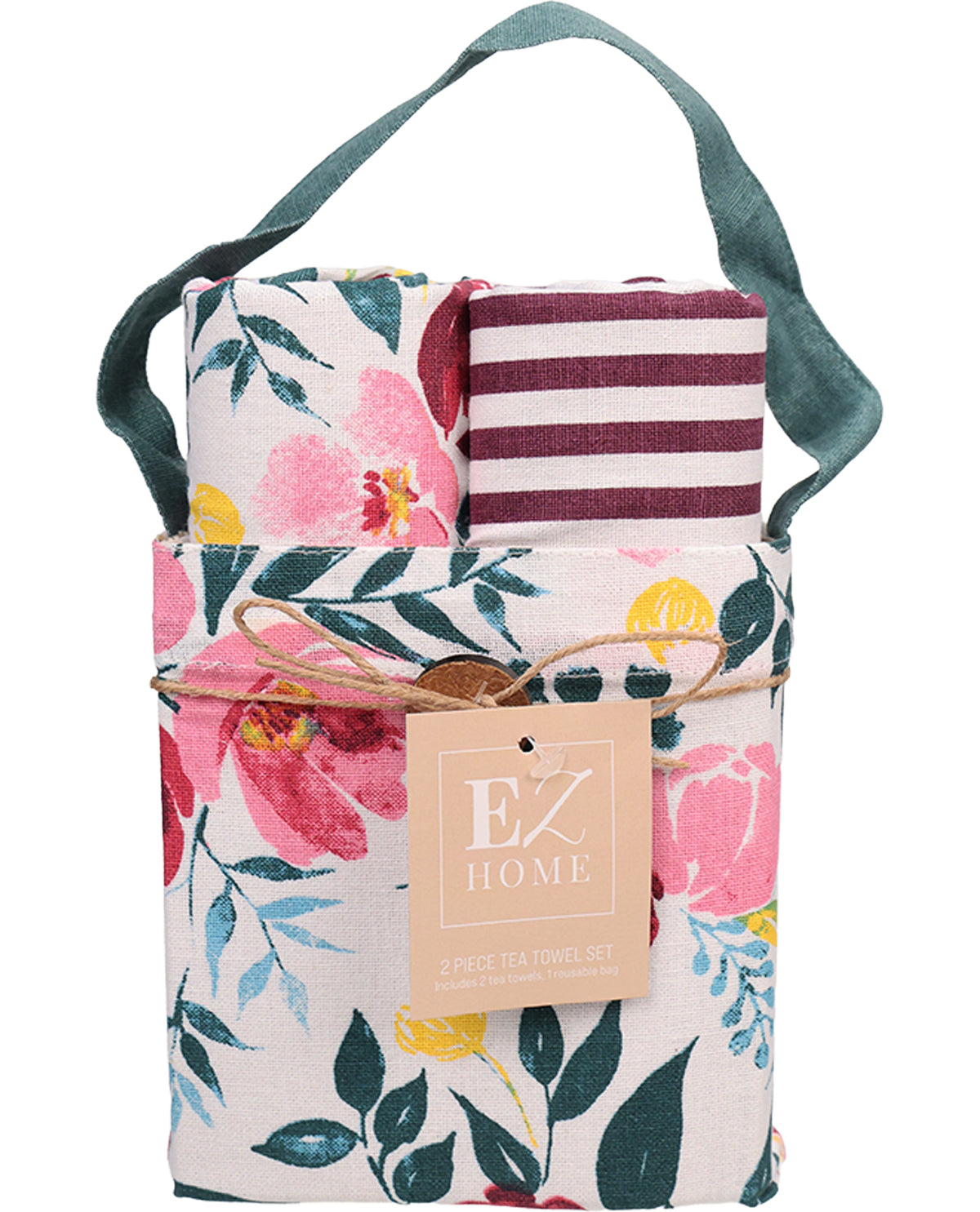 EZ Home Berry Bougut Tea Towel Set