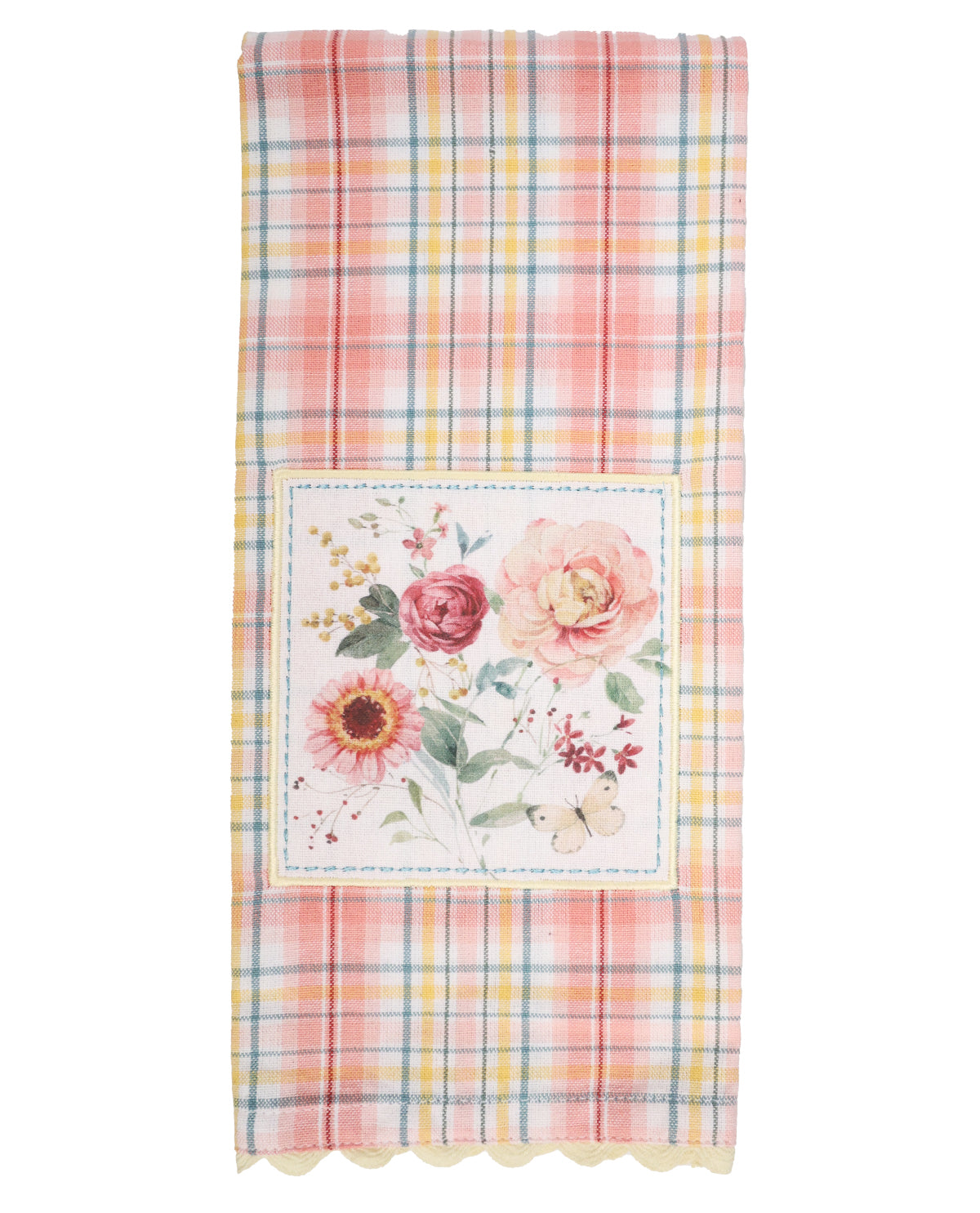 Tan Floral Tea Towel Set