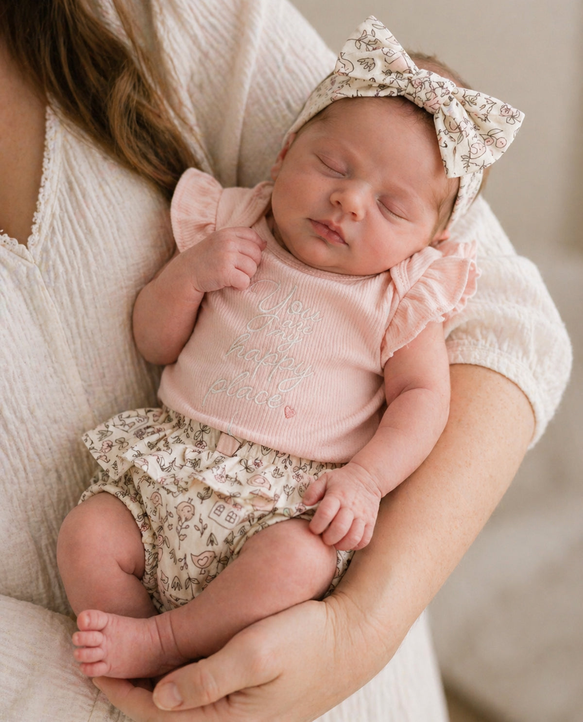 Newborn Girl Knit Diaper Sets