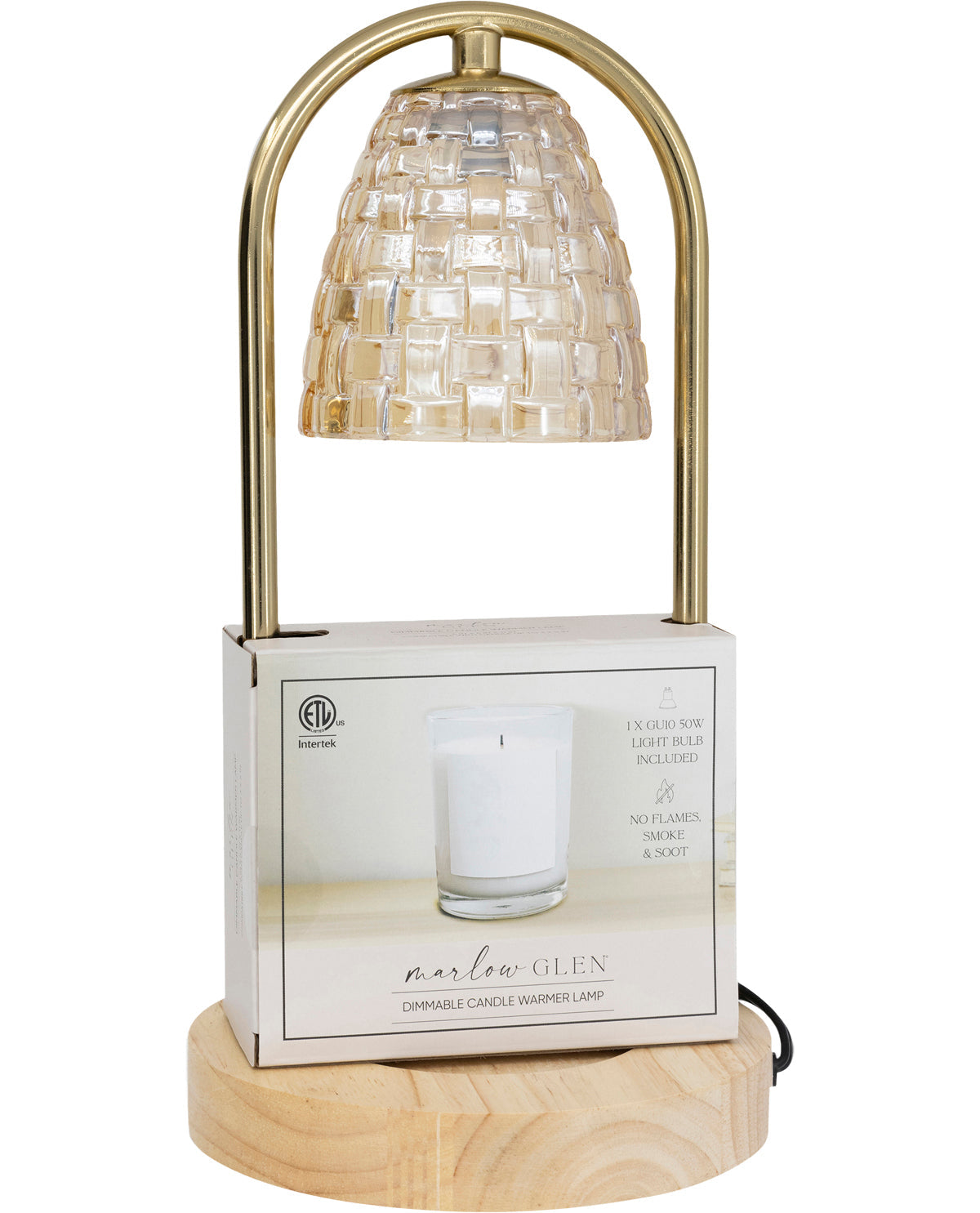 Marlow Glen 11x6 Dome Glass Candle Warmer Lamp